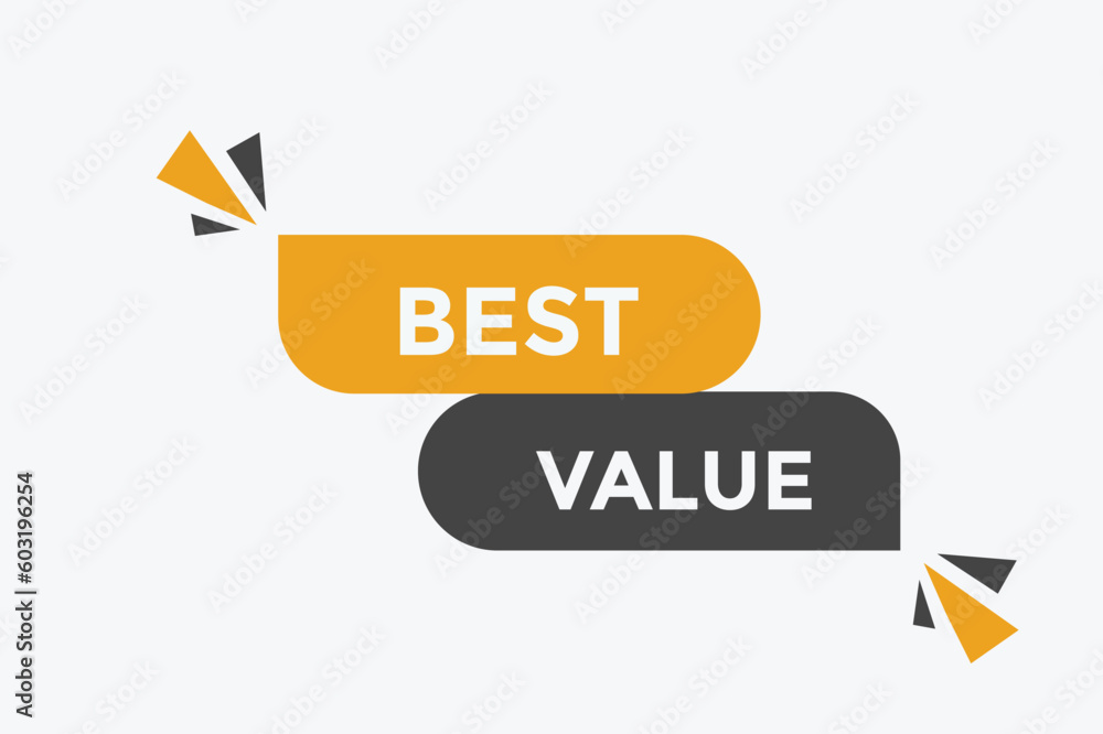 Best value button web banner templates. Vector Illustration 
