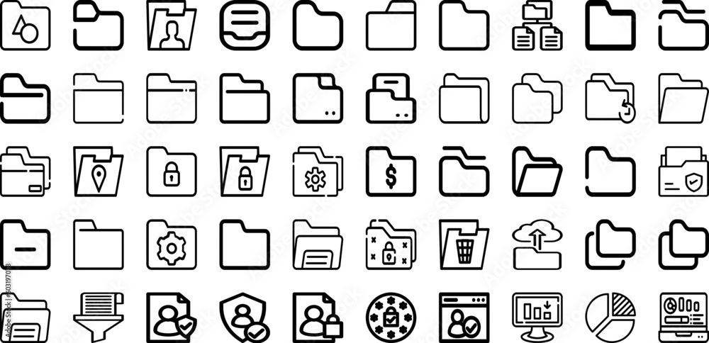 Set Of Data Icons Collection Isolated Silhouette Solid Icons Including Business, Data, Computer, Technology, Information, Digital, Network Infographic Elements Logo Vector Illustration