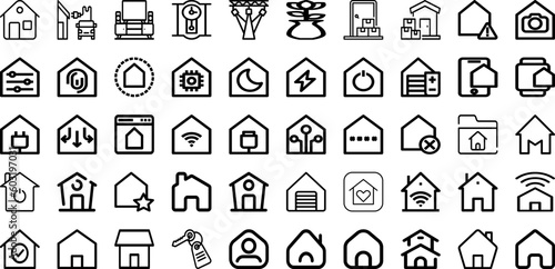 Set Of Home Icons Collection Isolated Silhouette Solid Icons Including Laptop  Home  Business  Work  Woman  Computer  Lifestyle Infographic Elements Logo Vector Illustration