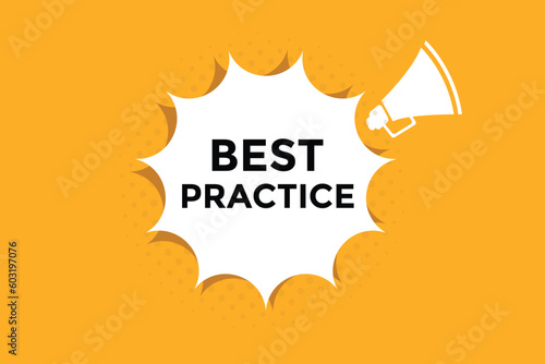Best practice button web banner templates. Vector Illustration