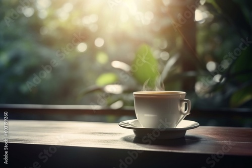 A cup of coffee in the morning AI Generative