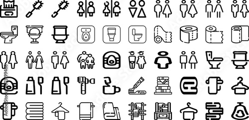 Set Of Bath Icons Collection Isolated Silhouette Solid Icons Including Bath, Care, Wash, Bathroom, Clean, Soap, Hygiene Infographic Elements Logo Vector Illustration