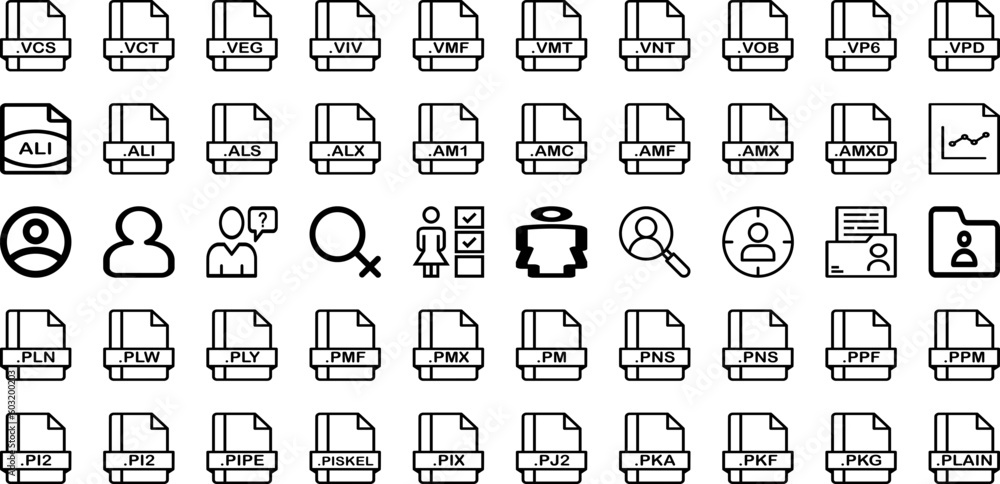 Set Of File Icons Collection Isolated Silhouette Solid Icons Including Business, Document, Management, Information, Icon, File, Office Infographic Elements Logo Vector Illustration