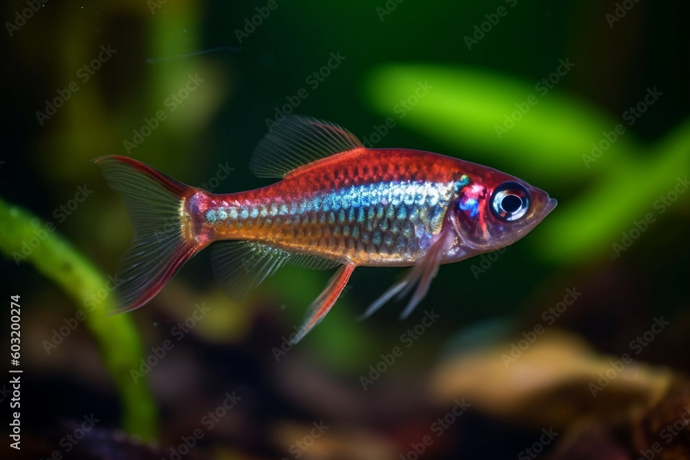 Portrait beautiful fish in the aquarium Portrait beautiful fish in the aquarium