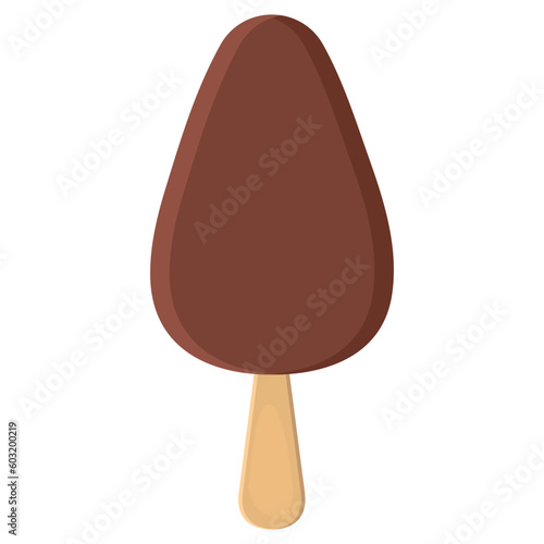 Vector cartoon image of dairy products. Delicious ice cream. The concept of a healthy lifestyle and cooking. An element for your design.