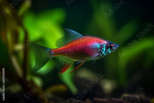 Portrait beautiful fish in the aquarium