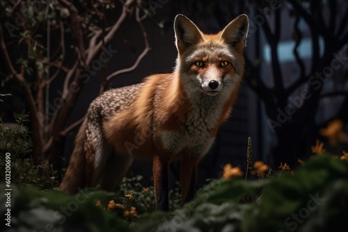 Portrait red Fox in the forest AI Generative © Tebha Workspace