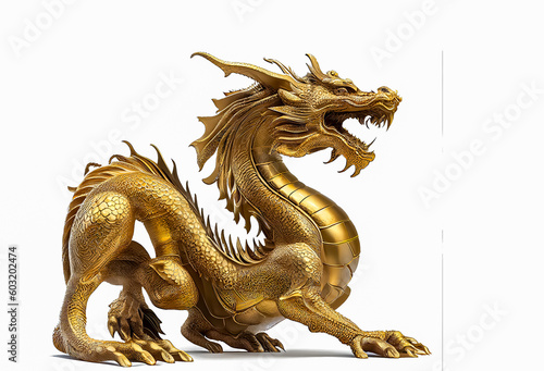 chinese dragon isolated on white