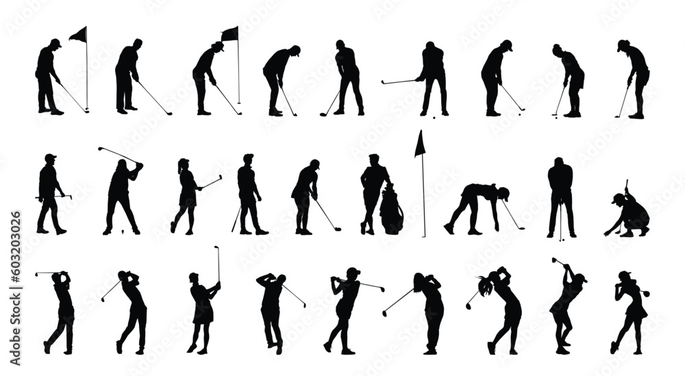 golf player silhouette