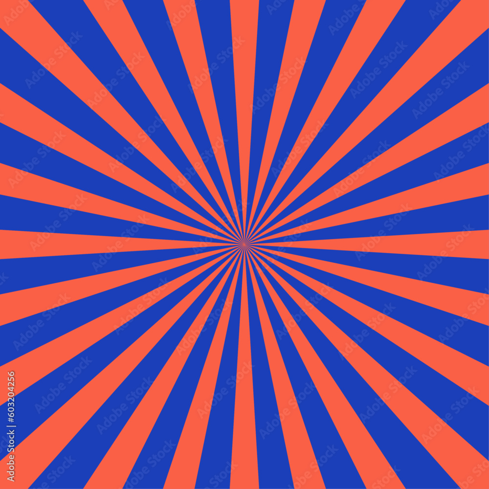 Obraz premium red and blue sunburst modern background vector illustration