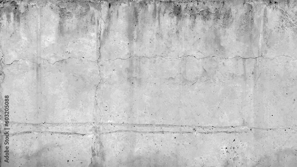 Dirty cracked concrete wall texture background. Black mold on cement wall. Scratches on wall.