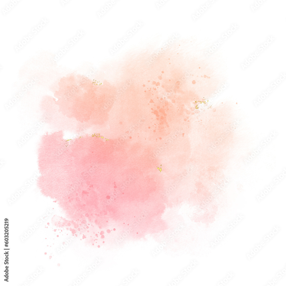 Pastel pink watercolor paint brush stroke background for banner or valentine's day and wedding elements 