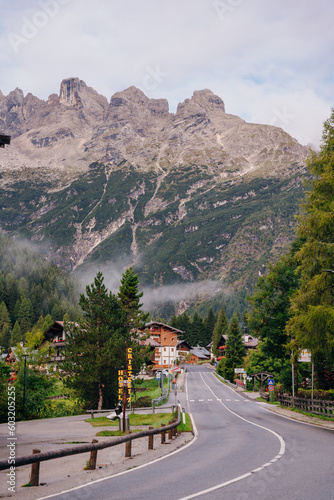 road in the dolomites italy - may 2023