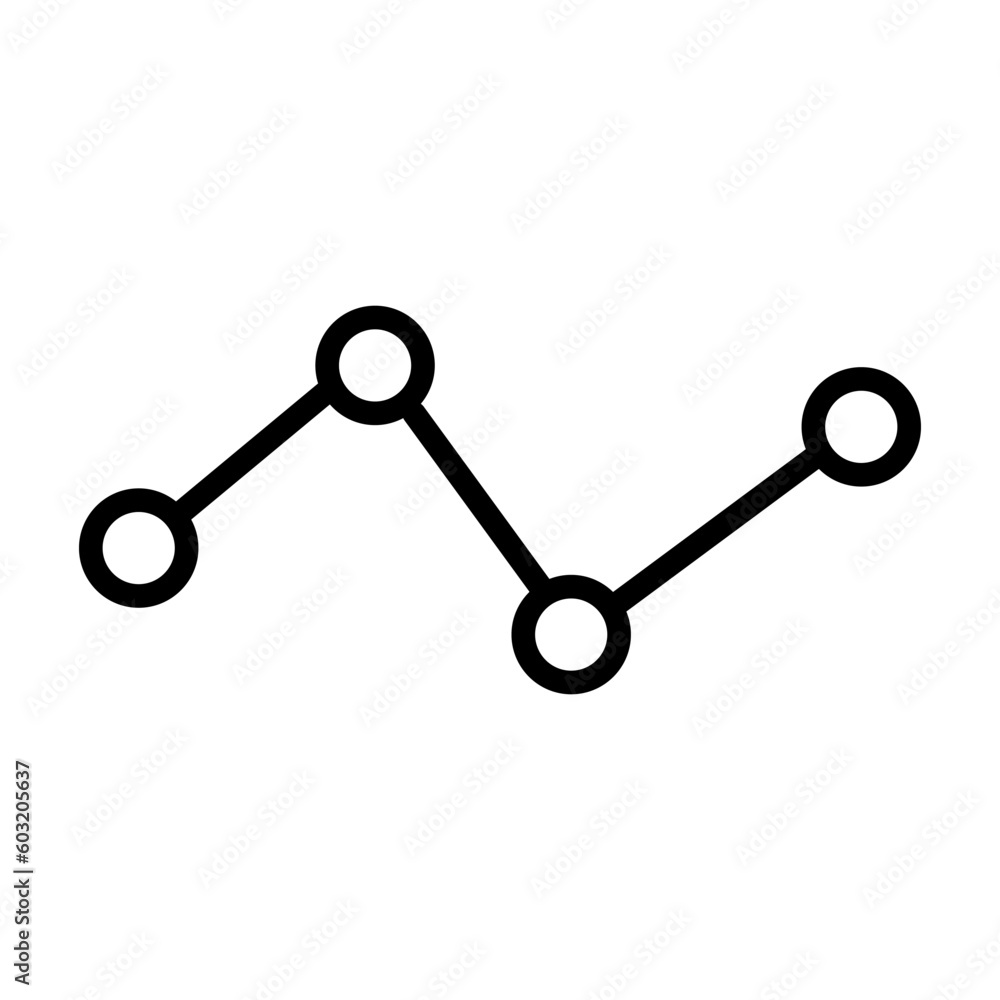 Simple line graph. Line chart. Vector. Simple line graph. Line chart. Vector.