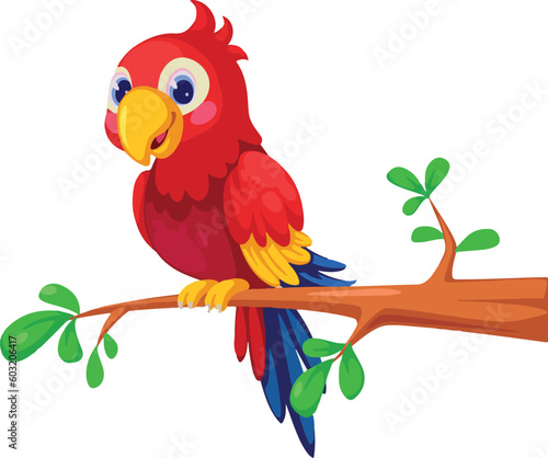 parrot on branch