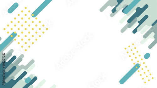 角丸の抽象的な形を対角に置いた背景イラスト