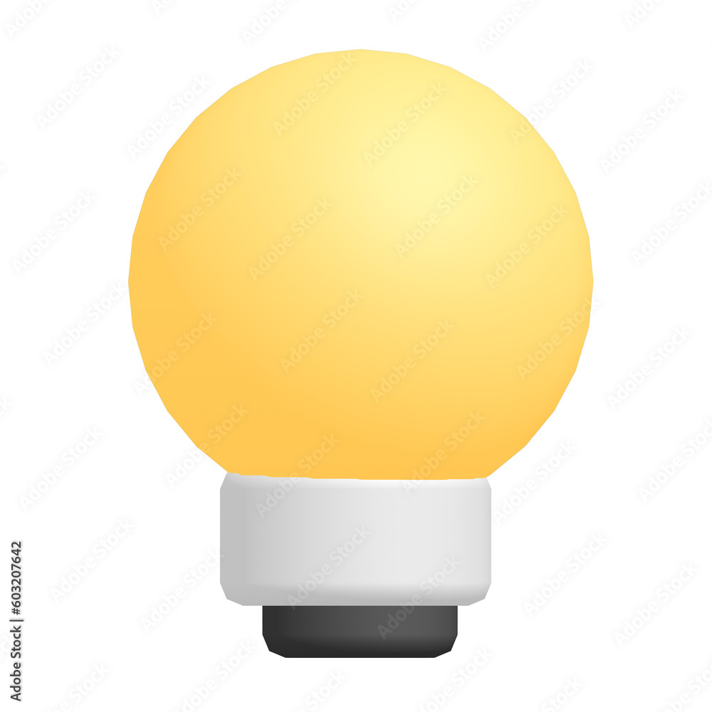 PSD 3d yellow light bulb icon render cartoon style minimal yellow creativity idea PSD 3d yellow light bulb icon render cartoon style minimal yellow creativity idea