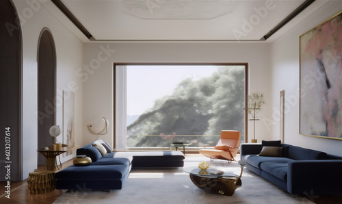 modern minimalist living room interior
