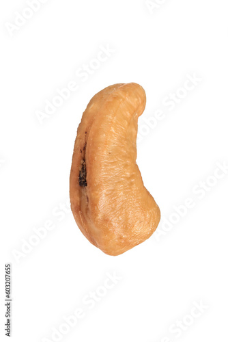 One cashew nut, isolated on the transparent background. commercial stock photo PNG file
