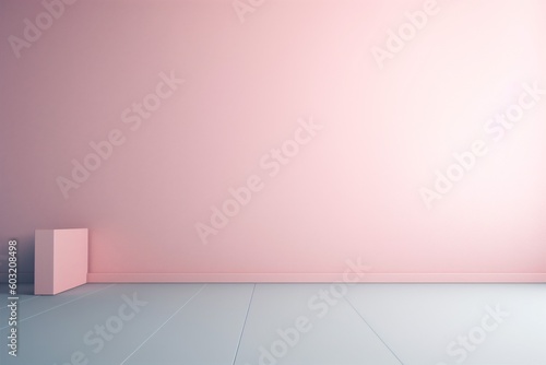 light display minimal indoor studio background wall room floor modern interior mockup. Generative AI.