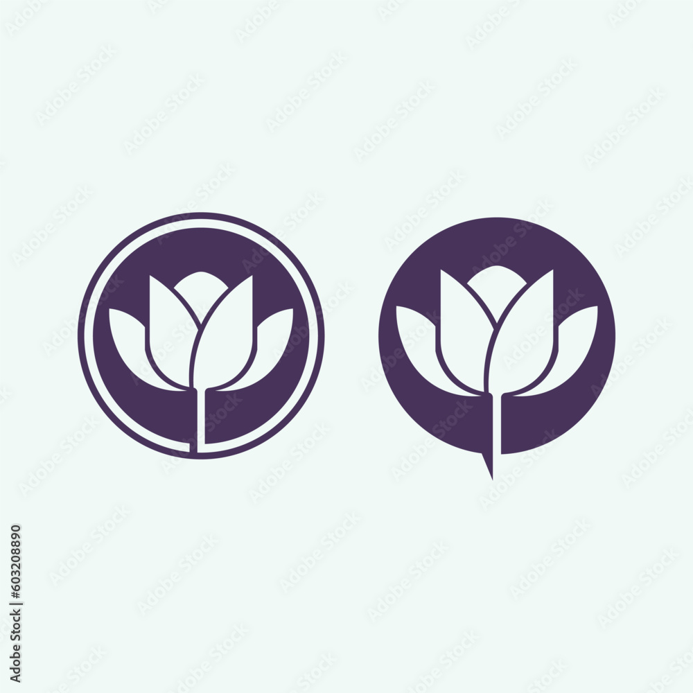 flowers design vector for spa, boutique, beauty salon, cosmetician, shop, yoga class, hotel and resort