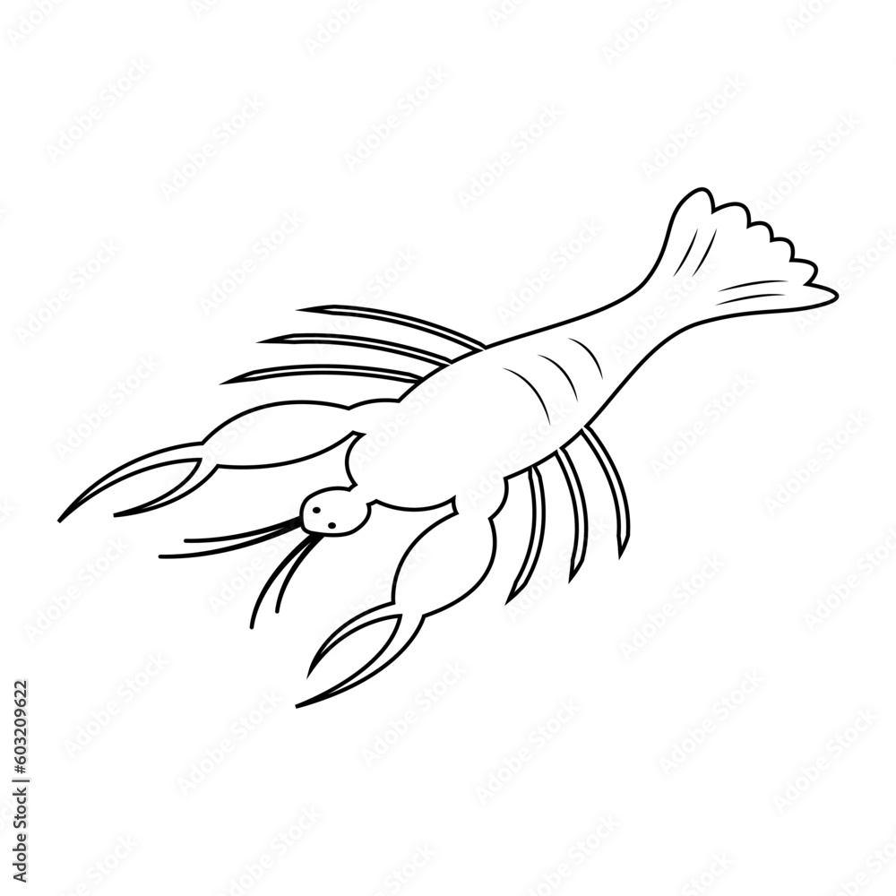 Obraz premium shrimp logo vector illustration design