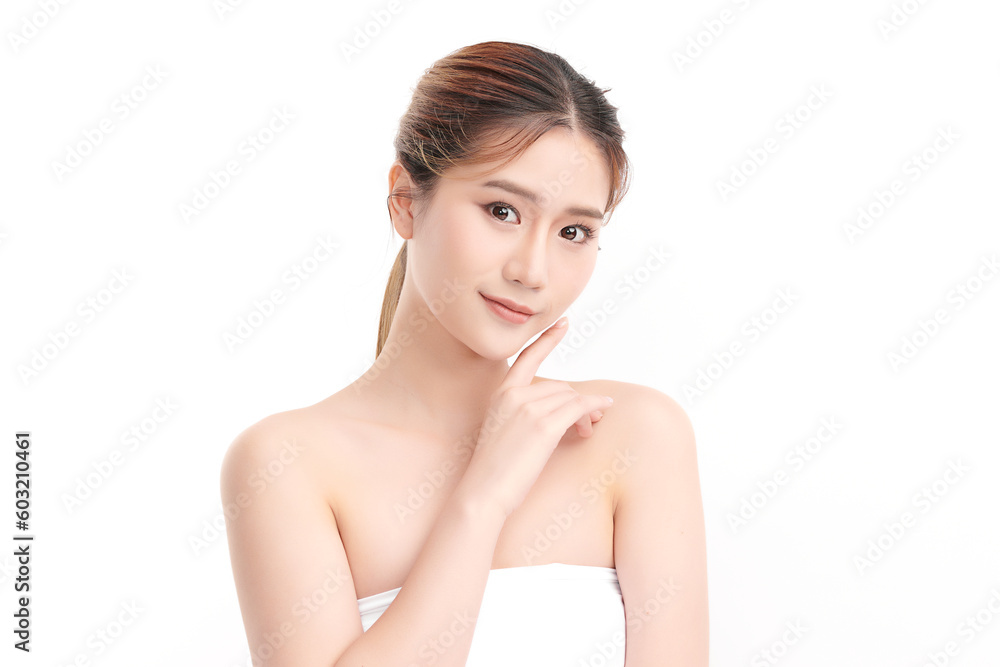 Beautiful young asian woman with clean fresh skin on white background, Face care, Facial treatment, Cosmetology, beauty and spa, Asian women portrait. Beautiful young asian woman with clean fresh skin on white background, Face care, Facial treatment, Cosmetology, beauty and spa, Asian women portrait.