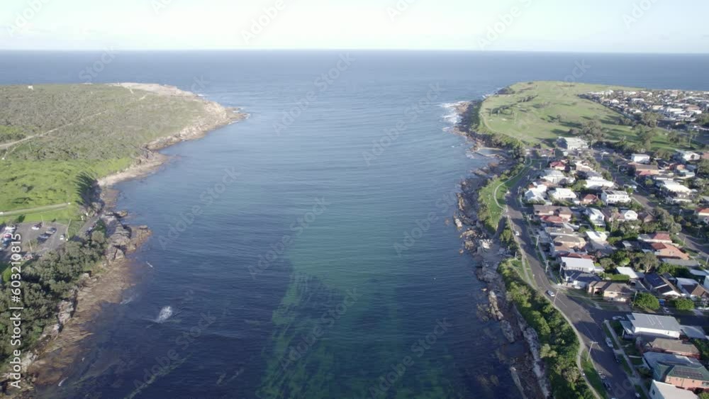 Long Bay, Malabar Headland National Park And Malabar Beach On A Sunny Day In Australia. - aerial pullback Long Bay, Malabar Headland National Park And Malabar Beach On A Sunny Day In Australia. - aerial pullback