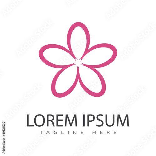 Beauty plumeria icon flowers design illustration symbol