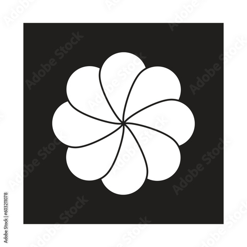 Beauty plumeria icon flowers design illustration symbol