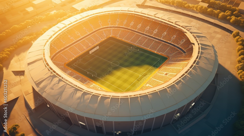 Obraz premium beautiful stadium view from top