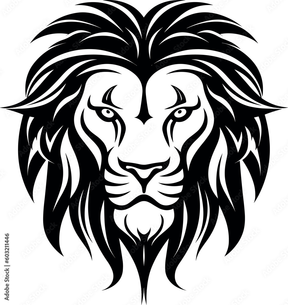 Lion Head Logo Vector Tatoo Template Illustration Design Lion Head Logo Vector Tatoo Template Illustration Design