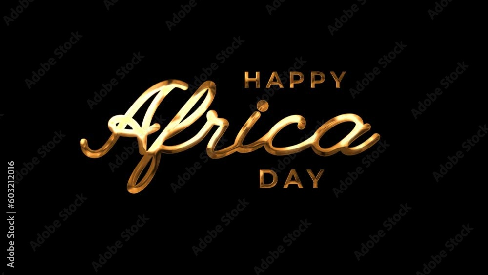 happy africa day text animation. handwritten style. text in gold color on transparent background. Great for Africa Day celebrations. 4k video animation. alpha channel. happy africa day text animation. handwritten style. text in gold color on transparent background. Great for Africa Day celebrations. 4k video animation. alpha channel.