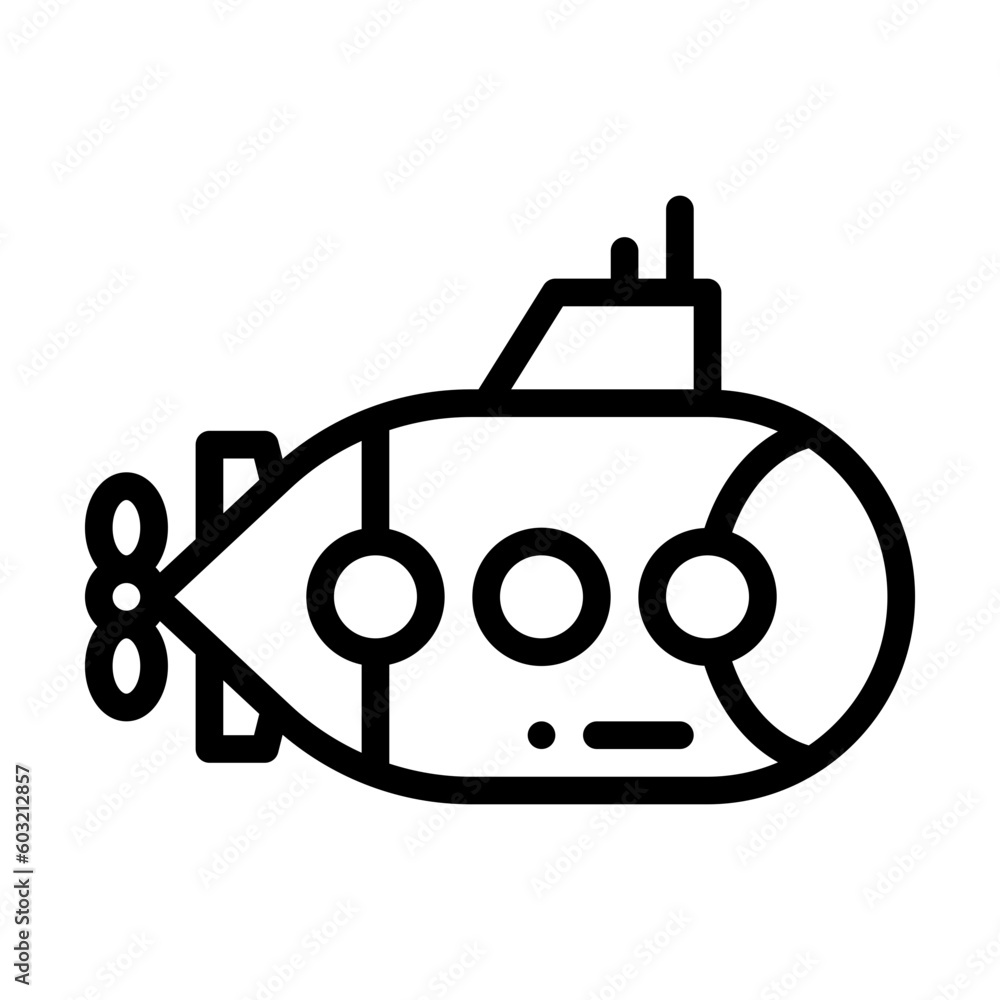 submarine line style icon, vector icon can be used for mobile, ui, web submarine line style icon, vector icon can be used for mobile, ui, web