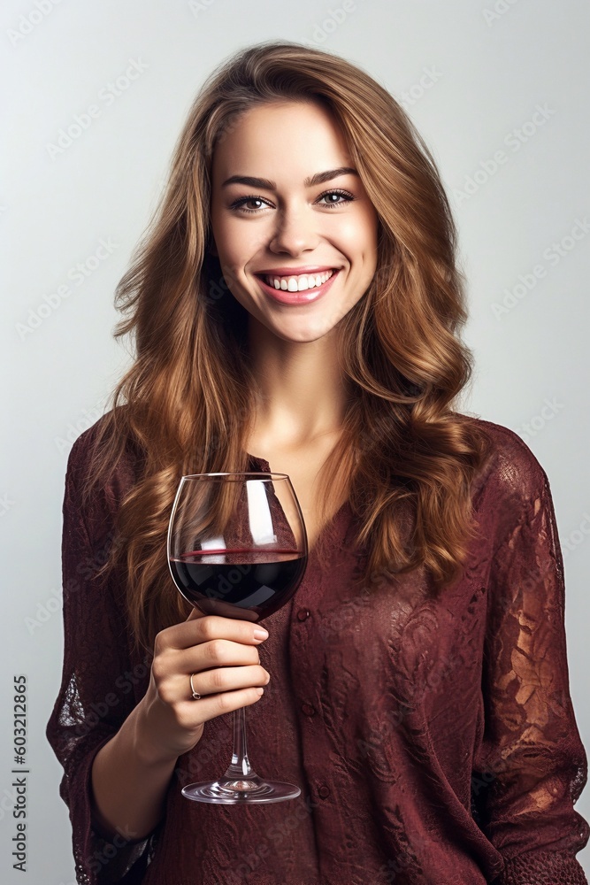 Portrait a beautiful woman holding a glass cocktail AI Generative Portrait a beautiful woman holding a glass cocktail AI Generative