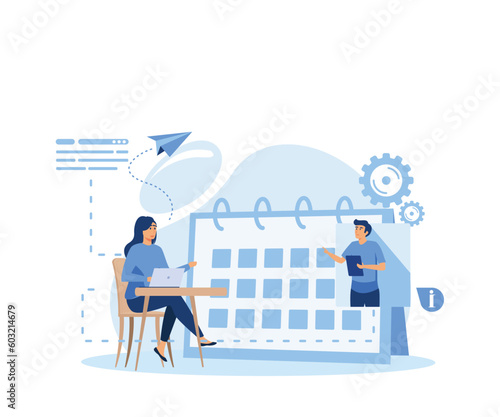 Setting big goal abstract concept vector illustration set. self-organization ability, leadership, making fast career flat vector modern illustration 