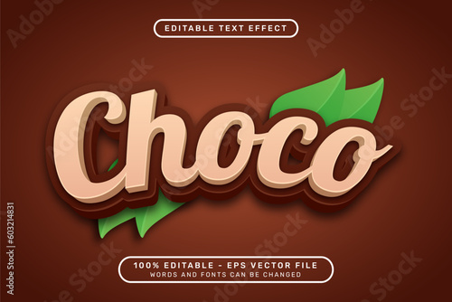 choco 3d text effect and editable text effect