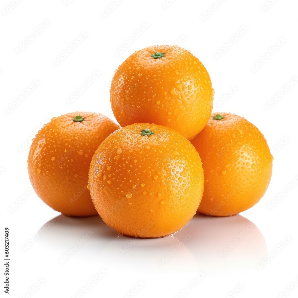 Navel Oranges isolated on white background (generative AI) Navel Oranges isolated on white background (generative AI)
