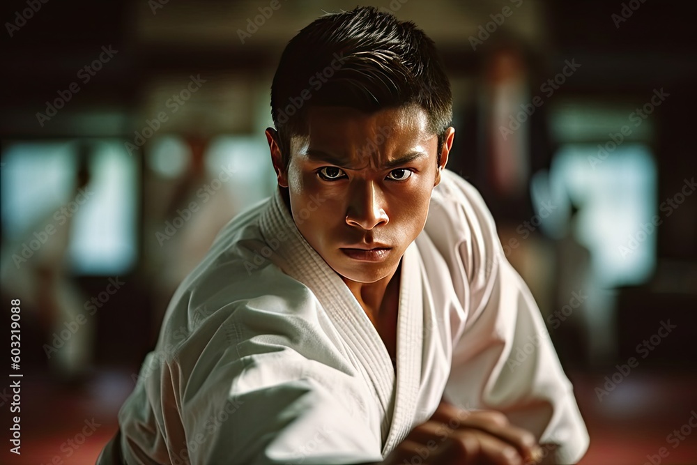 someone practicing martial arts AI Generative someone practicing martial arts AI Generative