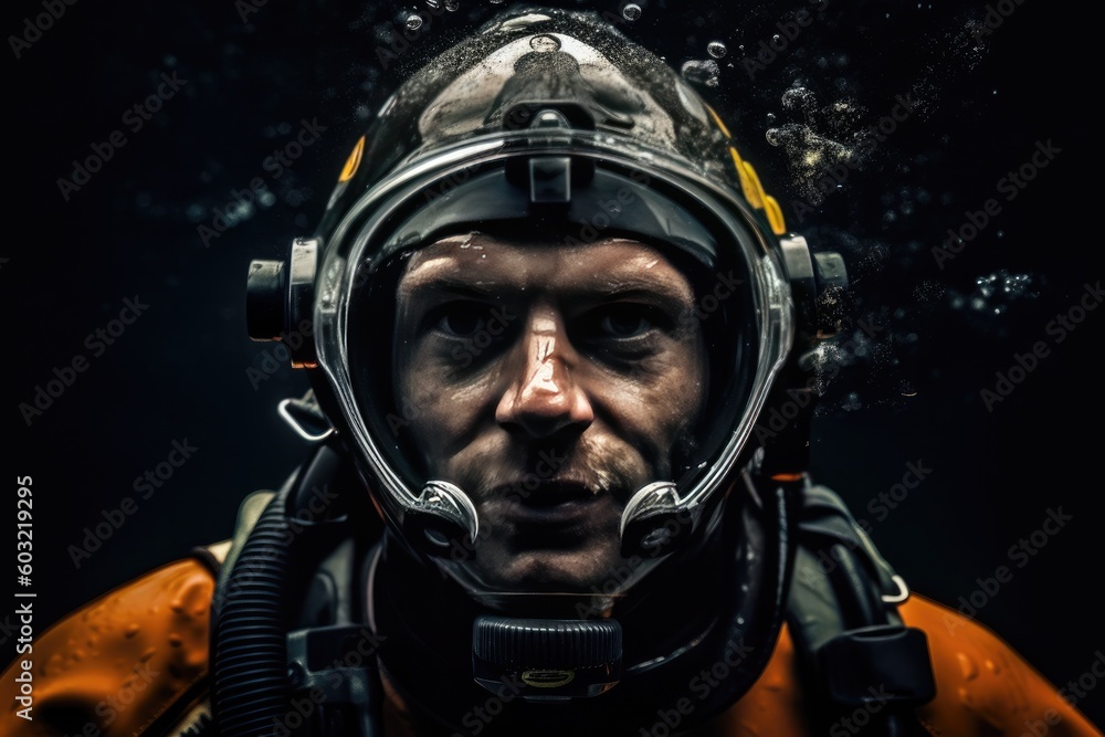Person dive in the ocean AI Generative Person dive in the ocean AI Generative