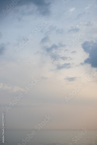 Blue sky with white clouds, background. © Prikhodko