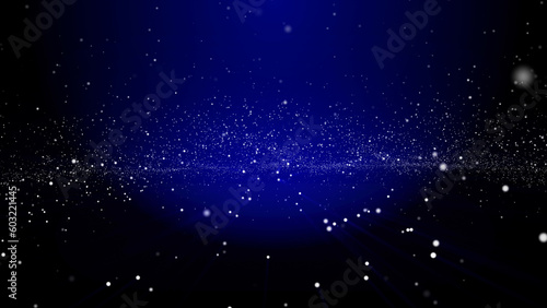 Blue Particles Background   3d rendering