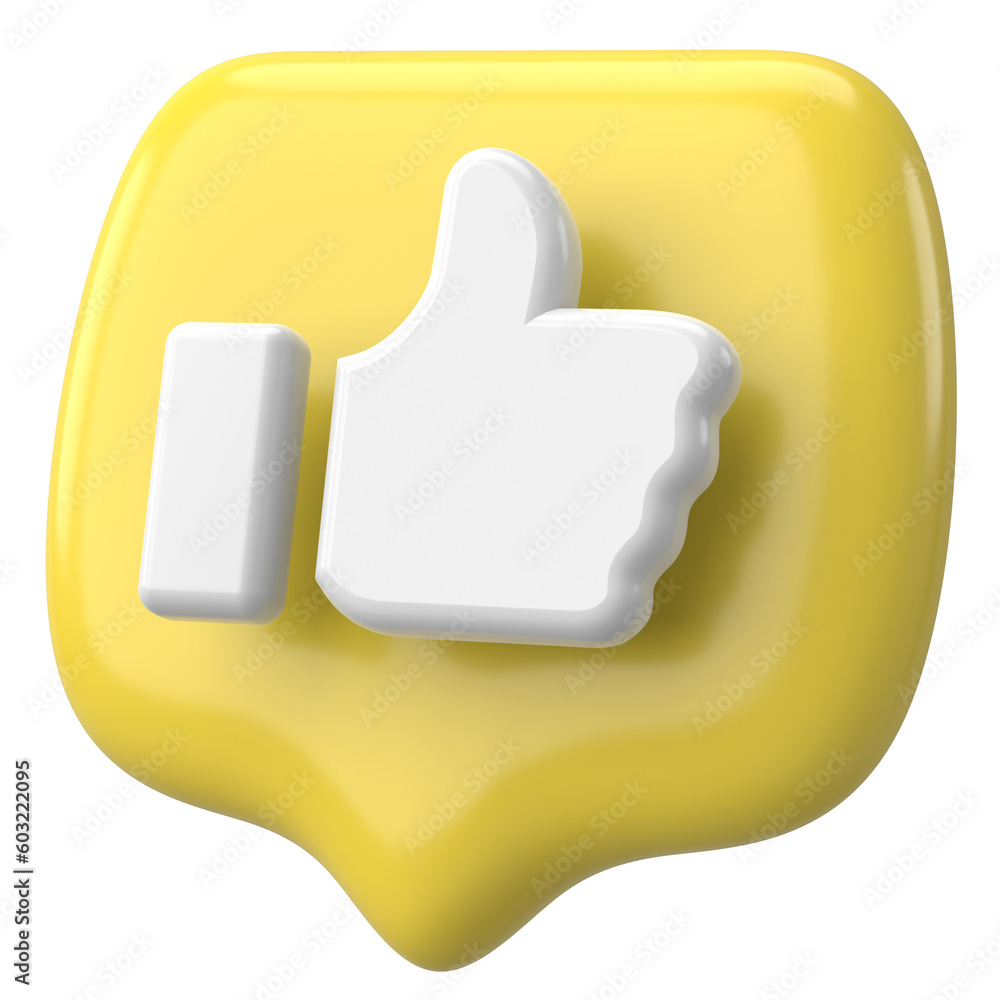 Like button. Like icon. 3D illustration. Like button. Like icon. 3D illustration.