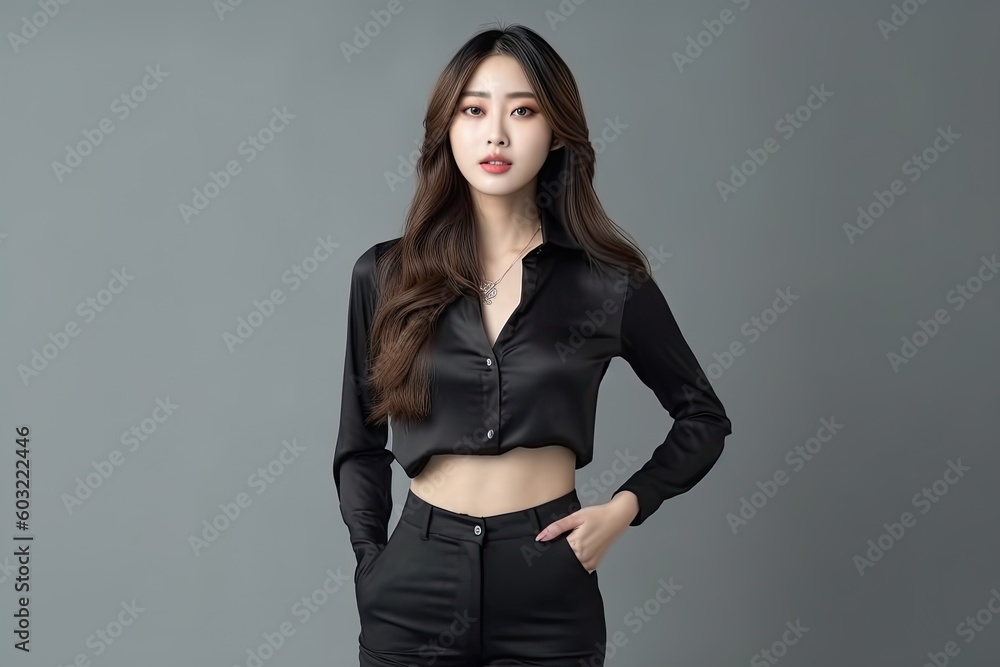 Portrait a beautiful model is confident AI Generative Portrait a beautiful model is confident AI Generative