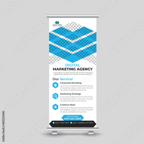 Professional modern business roll up banner design template for your company