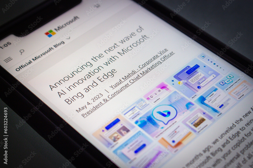 ANNOUNCING THE NEXT WAVE OF AI INNOVATION WITH MICROSOFT BING AND visual data 6