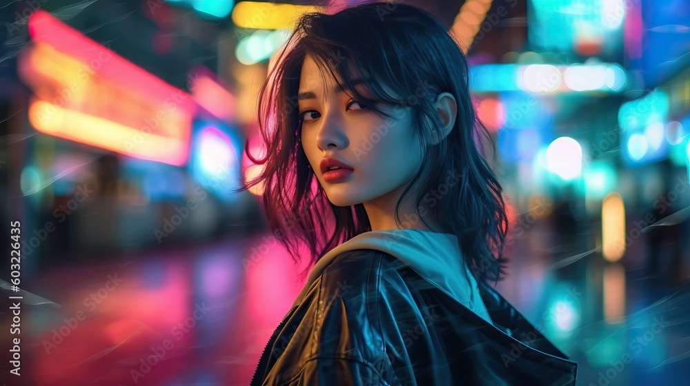 Portrait a beautiful asian woman ai generate Portrait a beautiful asian woman ai generate