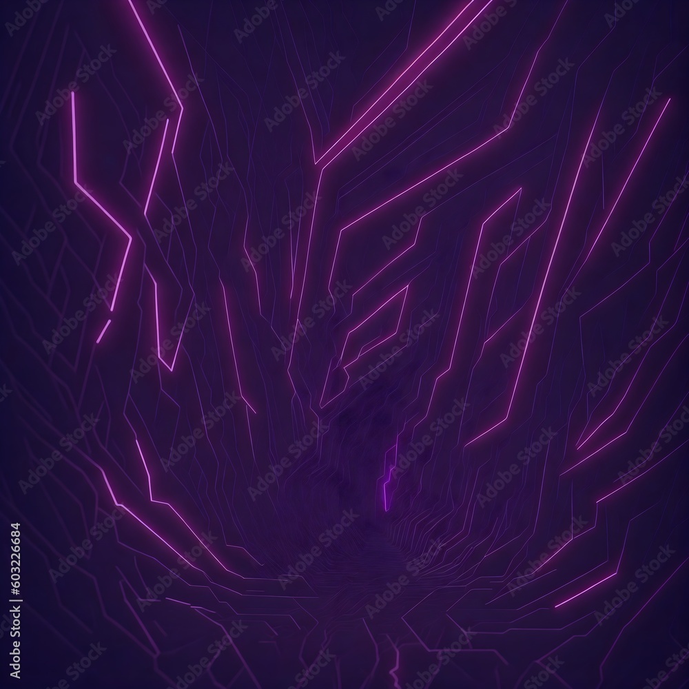 abstract background with purple lightning Generative AI