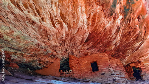 Ancient dwelling aka "House on Fire" in Utah. 