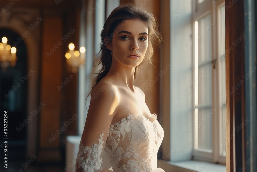 Fototapeta premium Portrait a beautiful woman ai generate